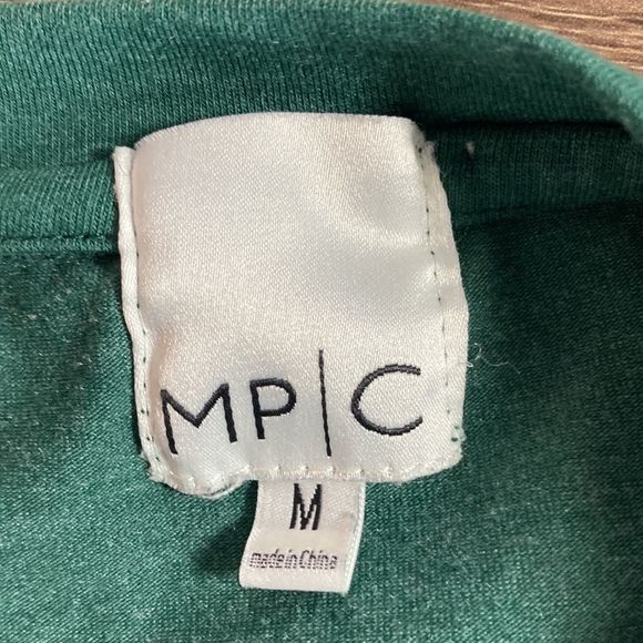 Womens MP | C Green Front Slit Short Sleeve Pocket Tee Medium Dress - Picture 3 of 8